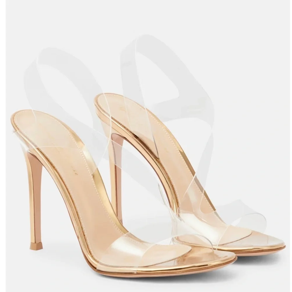GIANVITO ROSSI Metropolis  PVC slingback sandals